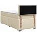 Letto box spring con materasso Crema 100 x 200 cm Tessuto - Foto miniatura 7