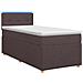 Letto box spring con materasso Marrone Scuro 100 x 200 cm - Foto miniatura 1