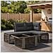 Set Divano da Giardino 5 pz Grigio polyrattan - Foto miniatura 9