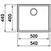 Lavello Quadra 105 Keratek Plus Sottotop 54x44 cm 1 vasca Colore Bianco Assoluto 96 - Foto miniatura 2
