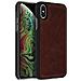 Cover Apple Iphone X / Xs Protezione Rigida Pelle Vera Marrone - Foto miniatura 2