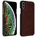 Cover Apple Iphone X / Xs Protezione Rigida Pelle Vera Marrone - Foto miniatura 1