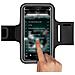 Fascia Da Braccio Sport Smartphone Finestra Touch Cinturino Regolabile Nero - Foto miniatura 3