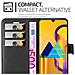 Custodia Compatibile Con Samsung Galaxy M30s In Nero Carbone - Coperchio Protettiva Con Chiusura Magnetica, Funzione Stand E Tasca Per Le Carte - Foto miniatura 2