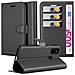 Custodia Compatibile Con Samsung Galaxy M30s In Nero Carbone - Coperchio Protettiva Con Chiusura Magnetica, Funzione Stand E Tasca Per Le Carte - Foto miniatura 1