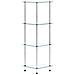 Scaffale a 4 Livelli Trasparente 30x30x100cm in Vetro Temperato - Foto miniatura 2