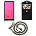 Catena Di Telefoni Cellulari Compatibile Con Samsung Galaxy J8 2018 In Rainbow - Coperchio Protettivo In Silicone Con Anelli D'argento, Cinturino In Corda E Custodia Staccabile - Foto miniatura 6