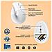 Mouse Verticale Lift Ergonomic Ottico 4 Tasti 4000 DPI Colore Bianco - Foto miniatura 6