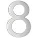 Targa Numero 8 Adesivo Acciaio Inox 304, Altezza 76mm - Thirard - Foto miniatura 1