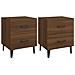 Comodini 2 Pz In Rovere Marrone 40x35x47,5 Cm - Foto miniatura 1