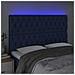 Testiera A Led Blu 144x7x118/128 Cm In Tessuto - Foto miniatura 3