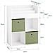 Libreria Per Bambini Scaffale Con 2 Scatole In Tessuto Organizzatore Di Giocattoli Bianco 60x34x80cm Kmb79-w - Foto miniatura 2