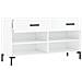 Panca Porta Scarpe Bianco Lucido 102x35x55 Cm Legno Multistrato - Foto miniatura 4
