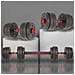 Set Manubri Da 25kg (4x2.5kg+4x2kg+4x1.5kg) Bilanciere Pesi Fitness Rosso E Nero - Foto miniatura 3