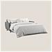 Callisto Divano letto matrimoniale in tessuto morbido impermeabile T02 208 cm (mat. 160x197) grigio - Foto miniatura 3
