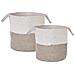 Set Di 2 Cestini Pazha Cotone Beige - Foto miniatura 8