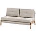 Divano Letto 2 Posti Edland Tessuto Beige Chiaro - Foto miniatura 4