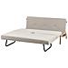 Divano Letto 2 Posti Edland Tessuto Beige Chiaro - Foto miniatura 6