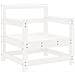 Set Salotto Da Giardino 7 Pz Bianco In Legno Massello Di Pino - Foto miniatura 3