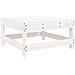 Set Salotto Da Giardino 7 Pz Bianco In Legno Massello Di Pino - Foto miniatura 4