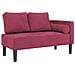 Chaise Lounge con Cuscini Rosso Vino in Velluto - Foto miniatura 2