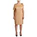 Abito A Trapezio Beige Con Una Manica Al Ginocchio - It44-l - Foto miniatura 1