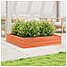 Fioriera Giardino Marrone Cera 110x110x23cm Legno Massello Pino - Foto miniatura 2