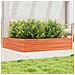 Fioriera Giardino Marrone Cera 110x110x23cm Legno Massello Pino - Foto miniatura 3