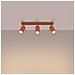 Lampada Da Soffitto Ring 3l Rosso Ocra Sl. 1508 - Moderno Lampada Da Soffitto Ocra Rossa 17x45x6 Cm - Foto miniatura 3