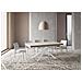 Tavolo allungabile 90x180/440 cm Karida cashmere gambe bianche - Foto miniatura 2