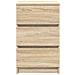 Comodini con 3 Cassetti 2 pz Rovere Sonoma 39x35x65 cm - Foto miniatura 6