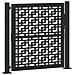 Cancello Giardino Nero 105x106 Cm In Acciaio Design A Croce - Foto miniatura 1