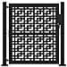 Cancello Giardino Nero 105x106 Cm In Acciaio Design A Croce - Foto miniatura 3