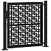 Cancello Giardino Nero 105x106 Cm In Acciaio Design A Croce - Foto miniatura 4