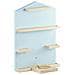 00132437 Scaffale Mensola Galleggiante A Muro Legno Blu, Legno - Foto miniatura 1