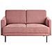 Divano 2 Posti Breda Tessuto Rosa - Foto miniatura 2