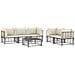 Set Divani da Giardino 6 pz con Cuscini Antracite in Polyrattan - Foto miniatura 3