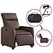 Poltrona Reclinabile Elettrica Marrone in Similpelle - Foto miniatura 6