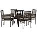 Set da Pranzo da Giardino 5 Pezzi Marrone Polyrattan - Foto miniatura 1