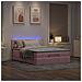 Struttura Letto Pouf con Materasso Rosa 140x200 cm in Velluto - Foto miniatura 3
