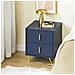 Comodino Moderno Con 2 Cassetti, Blu, L40 X P40 X A47 Cm - Foto miniatura 4
