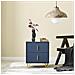 Comodino Moderno Con 2 Cassetti, Blu, L40 X P40 X A47 Cm - Foto miniatura 7