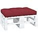 Cuscino per Pallet 120 x 80 x 12 cm Rosso Vino in Tessuto - Foto miniatura 3