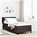 Letto box spring con materasso Marrone scuro 90 x 190 cm - Foto miniatura 2
