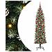 Albero di Natale Artificiale Sottile Verde e Bianco 180 cm - Foto miniatura 1
