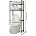 Scaffale Nero A Doppio Strato Sopra Il Wc - Organizzatore Salvaspazio Per Bagno - Foto miniatura 1