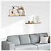 Scaffale da parete 2 pcs Beige 80 x 9 x 3 cm Legno multistrato - Foto miniatura 2
