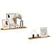 Scaffale da parete 2 pcs Beige 80 x 9 x 3 cm Legno multistrato - Foto miniatura 3