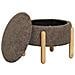Pouf Contenitore Medas Marrone /naturale — Ø45×36 Cm, Hn1237 - Foto miniatura 3