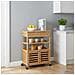 Carrello da Cucina con Ruote Naturale 59,5 x 36 x 82 cm Bambù - Foto miniatura 2